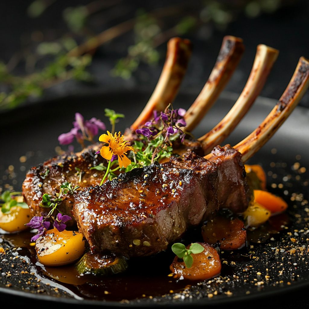 Byron - Lamb Rack with Rosemary Jus Ingredients: For the Lamb Rack: - 1 ...