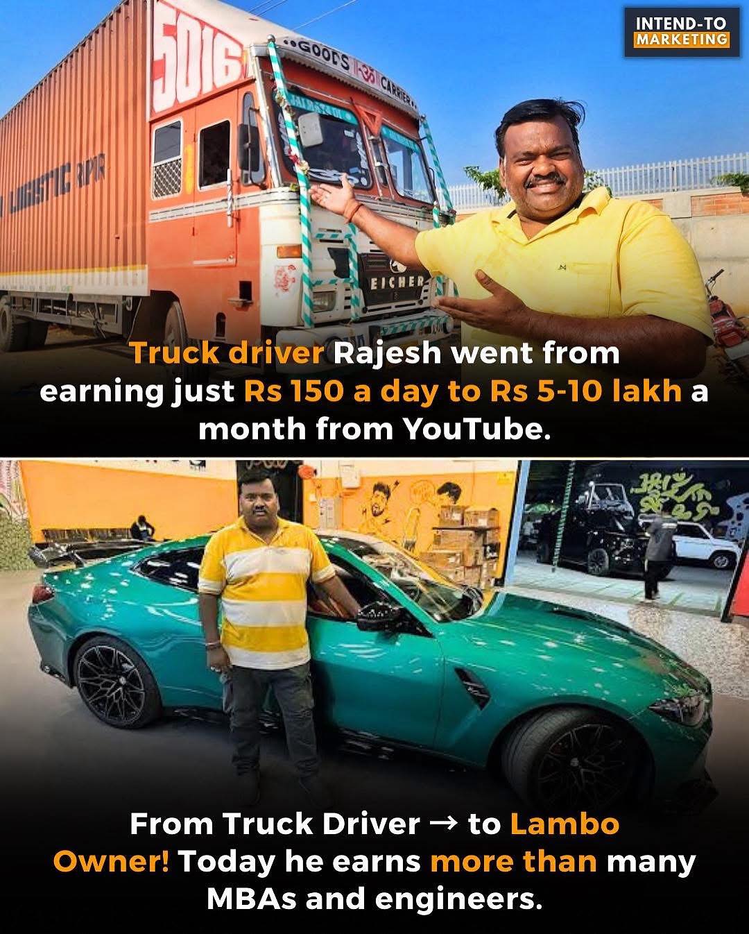 intend - From earning just ₹25–30K a month as a truck driver for 25 ...