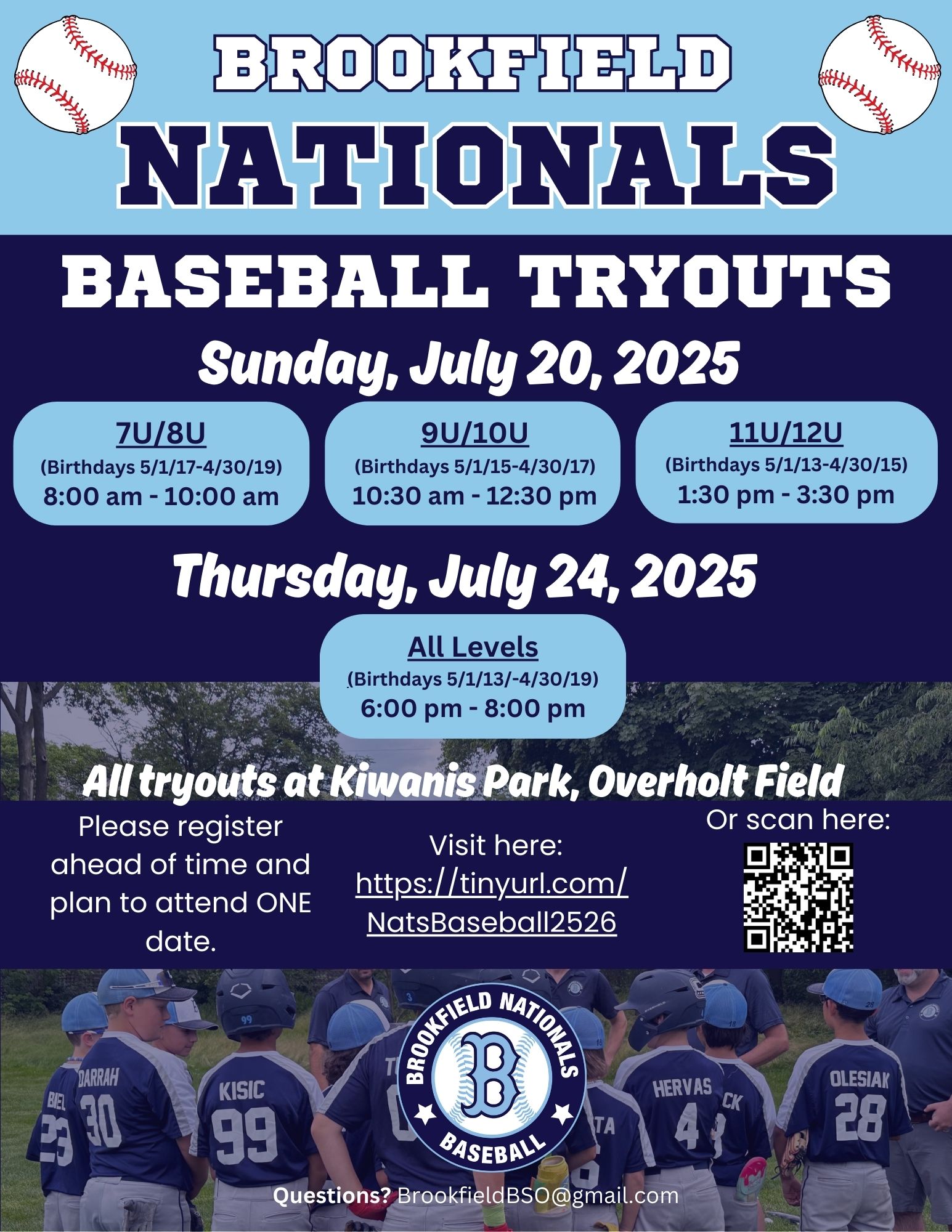 ⚾️⚾️⚾️Save the date! ⚾️⚾️⚾️ Brookfield Nationals Baseball tryouts will ...