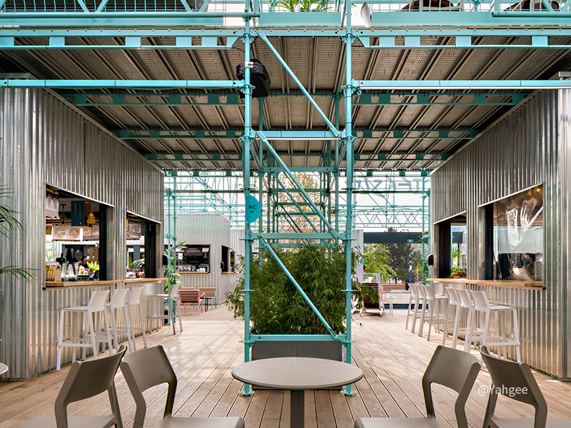 The modular unit was chosen to be built in a gap at the corner of ...
