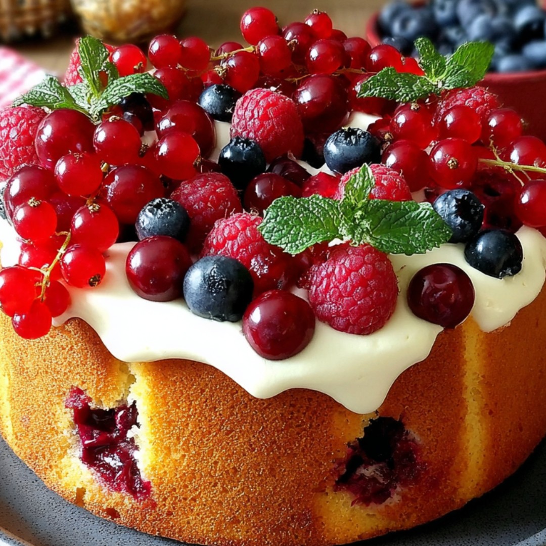 Grande - Gâteau moelleux aux fruits rouges et glaçage mascarpone 👨👩👧👦 ...