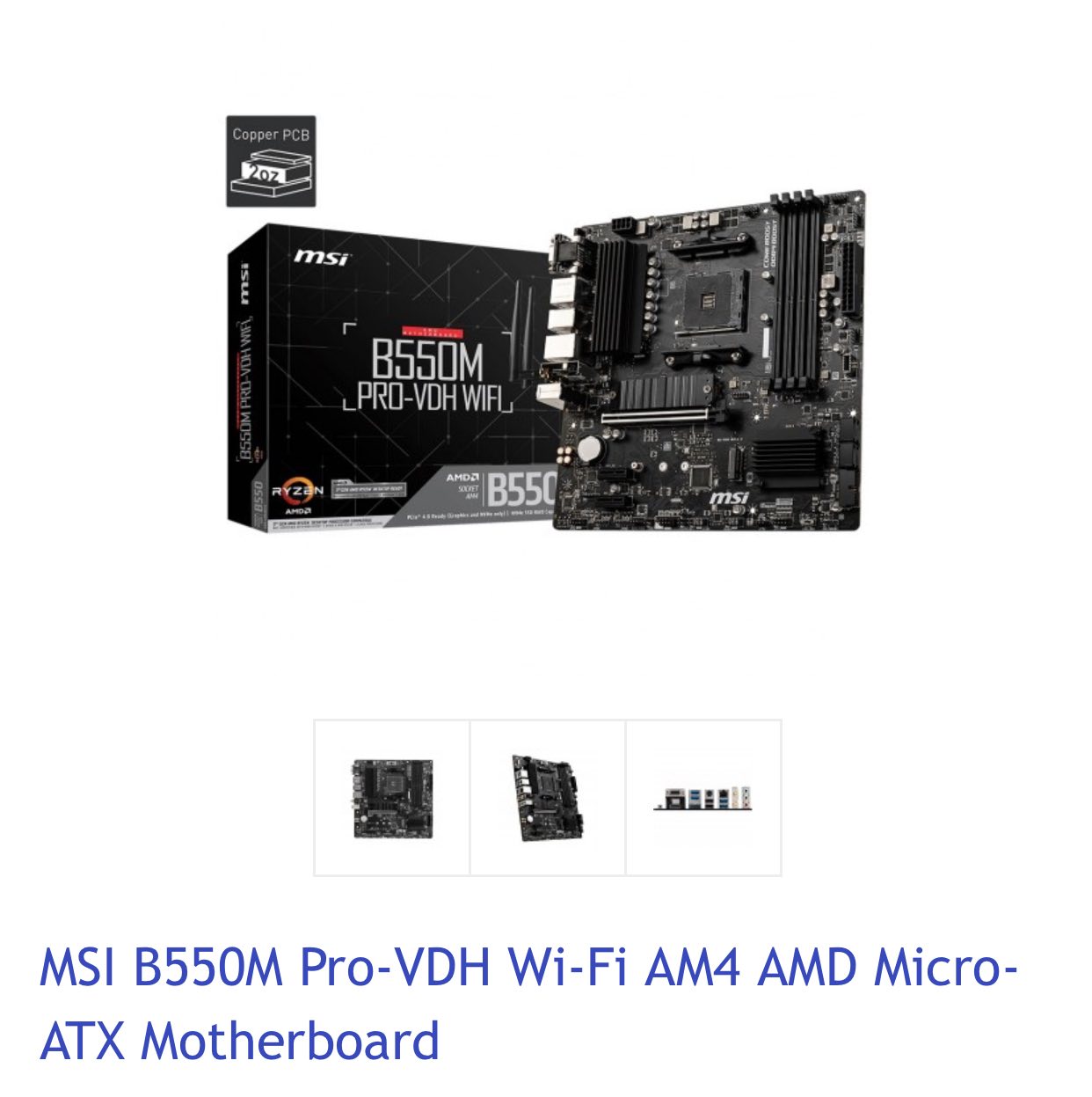 MSI B550M Pro VDH WiFi for Ryzen 7 5700X and RX 6700XT?
