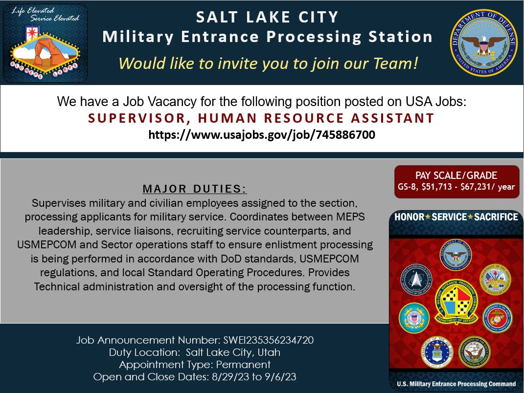Salt Lake City MEPS, 3rd BN, US Military Entrance Processing Command