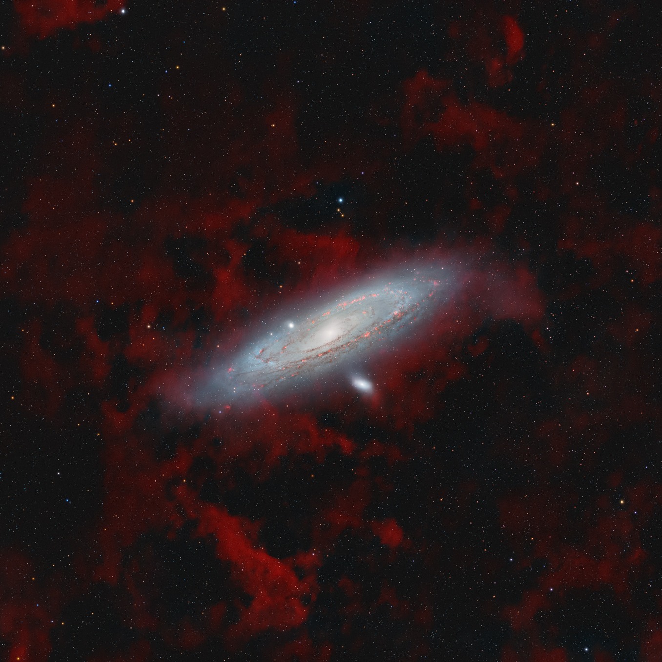 Sky - Andromeda Galaxy with Surrounding Hydrogen Alpha... | Facebook