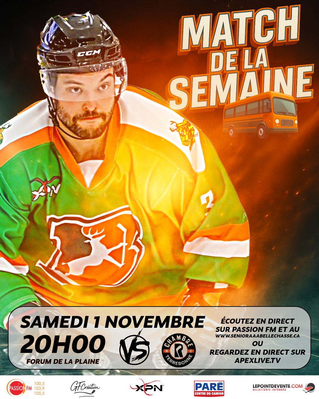 🔥 MATCH DE LA SEMAINE 🔥 Samedi 1er... - Bucks de Bellechasse | Facebook