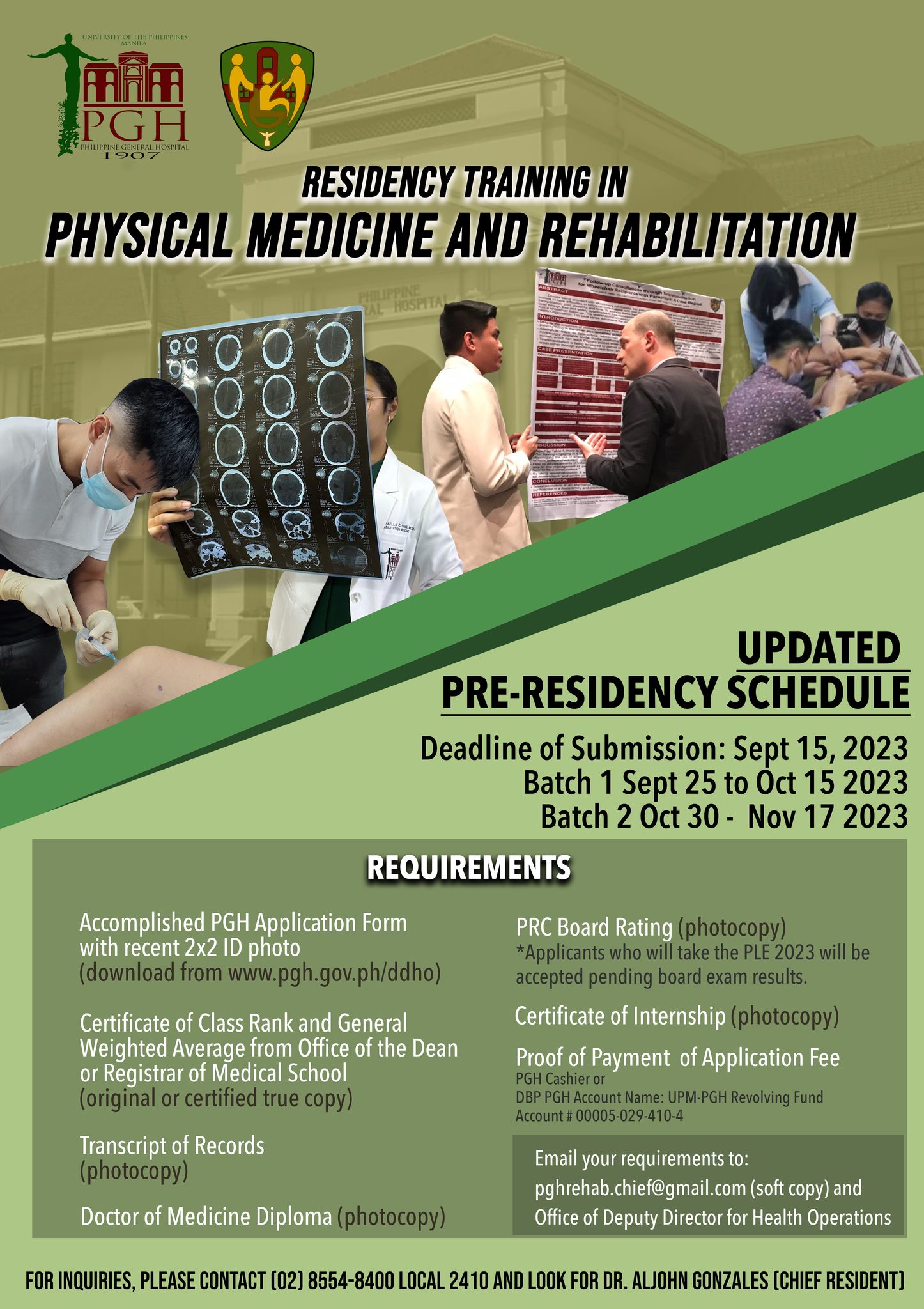 PGH - ‼️UPDATED PRE-RESIDENCY PERIOD ‼️ The UP-PGH Department of ...