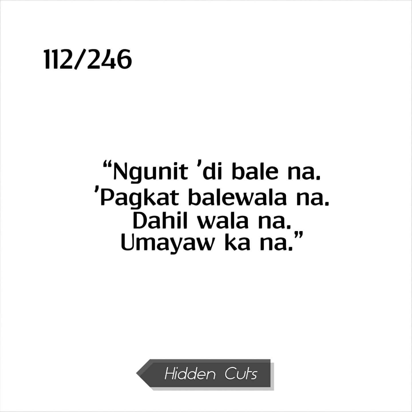 Hidden Cuts - ISANG TULA SA BAWAT ARAW NG PAGPAPARAYA... | Facebook