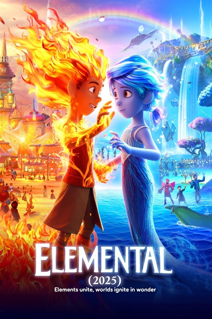 Movies - Elemental (2025) 🔥💧🌬️🌱 “We don’t cancel each other out—we make ...