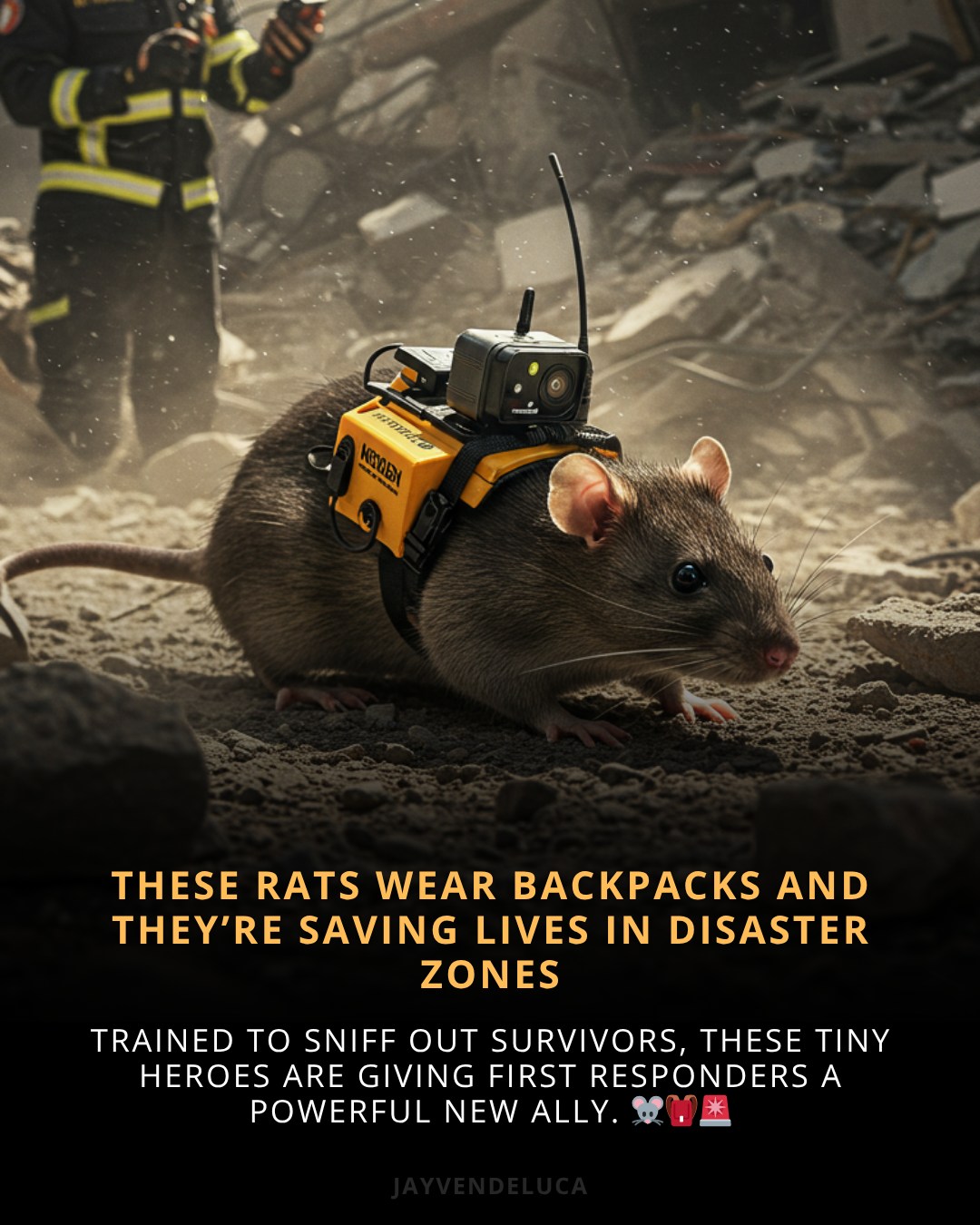Jayven - Hero Rats in Backpacks: The Newest Search and Rescue Team 🐭🎒🚨 ...