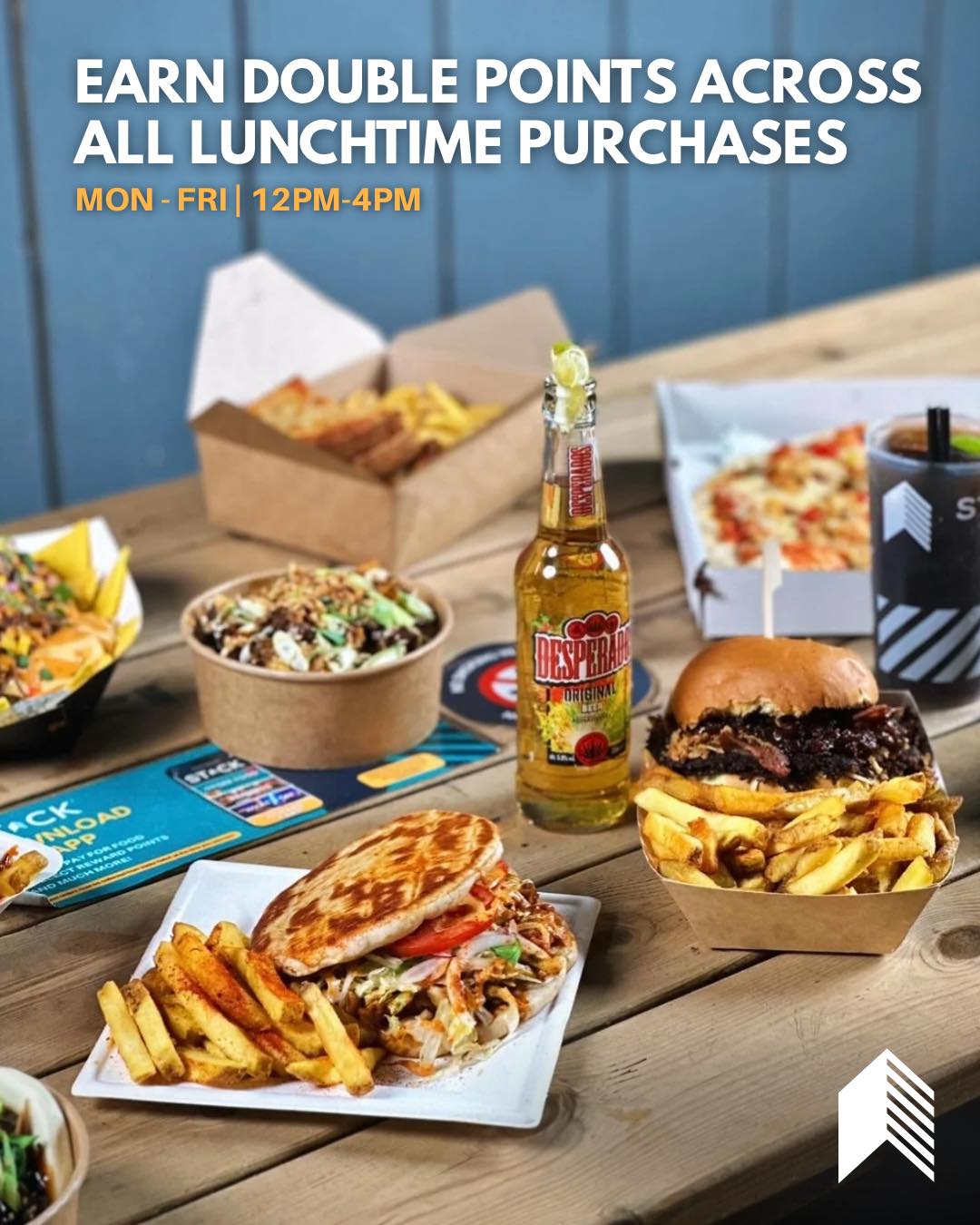 STACK - DOUBLE the points, DOUBLE the perks! Grab lunch at STACK Mon ...