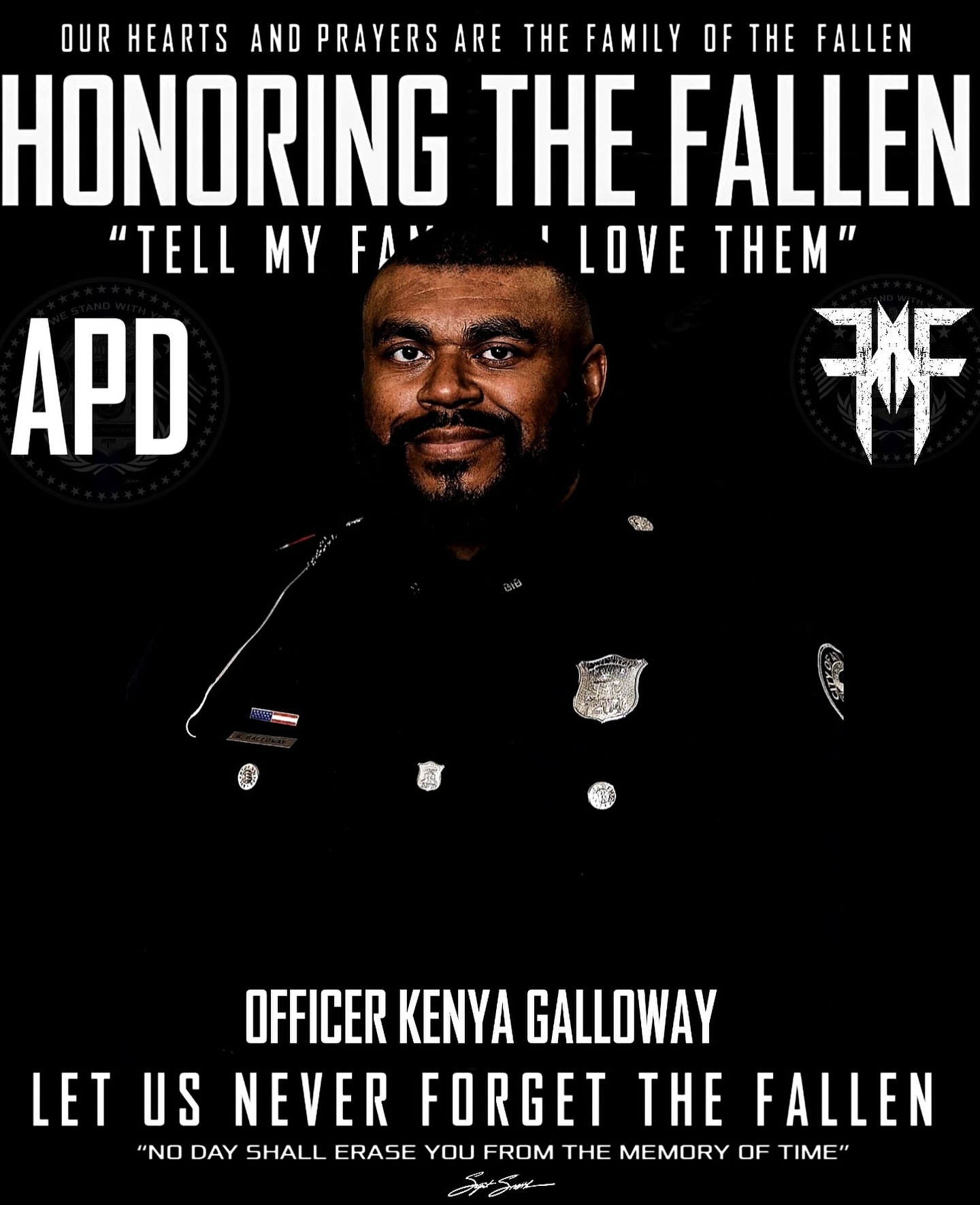 Salute The Blue - HONORING THE LIFE OF APD OFFICER KENYA...
