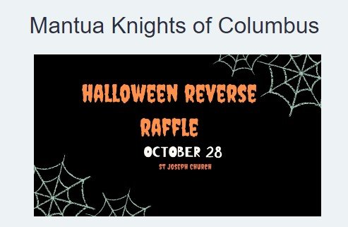 St. - HAVE YOU GOTTEN YOUR REVERSE RAFFLE TICKETS YET? Join the Mantua ...