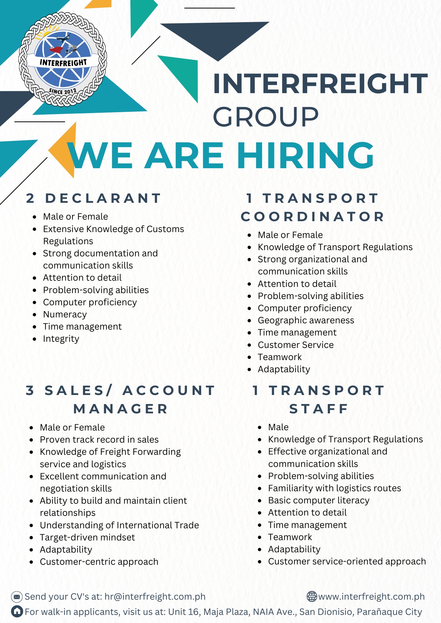 Interfreight Cargo Express, Inc. | Parañaque
