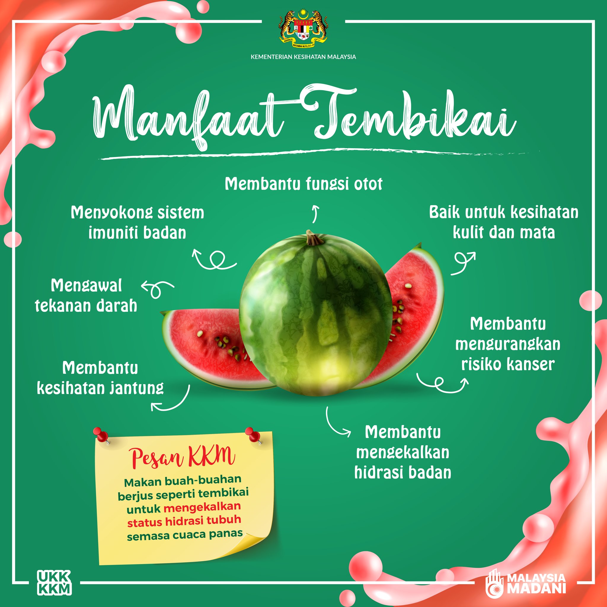 🍉🍉Buah tembikai sering... - KEMENTERIAN KESIHATAN MALAYSIA