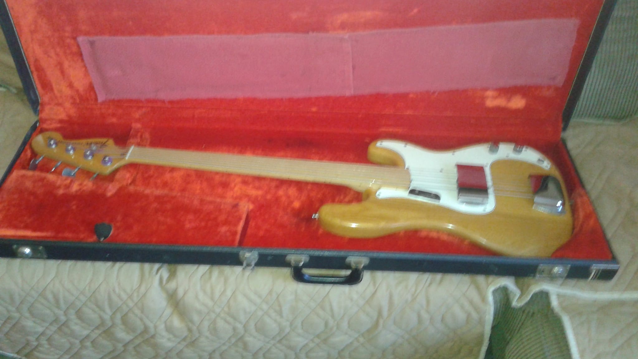 A fretless 1970's ESP Navigator Espionage Bass. @otisfunkyjunk