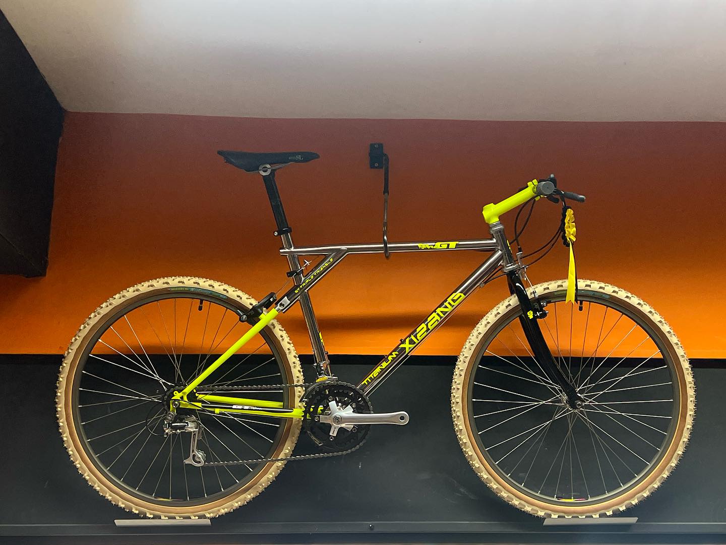 Restored 1991 GT Xizang bi-metal mountain bike