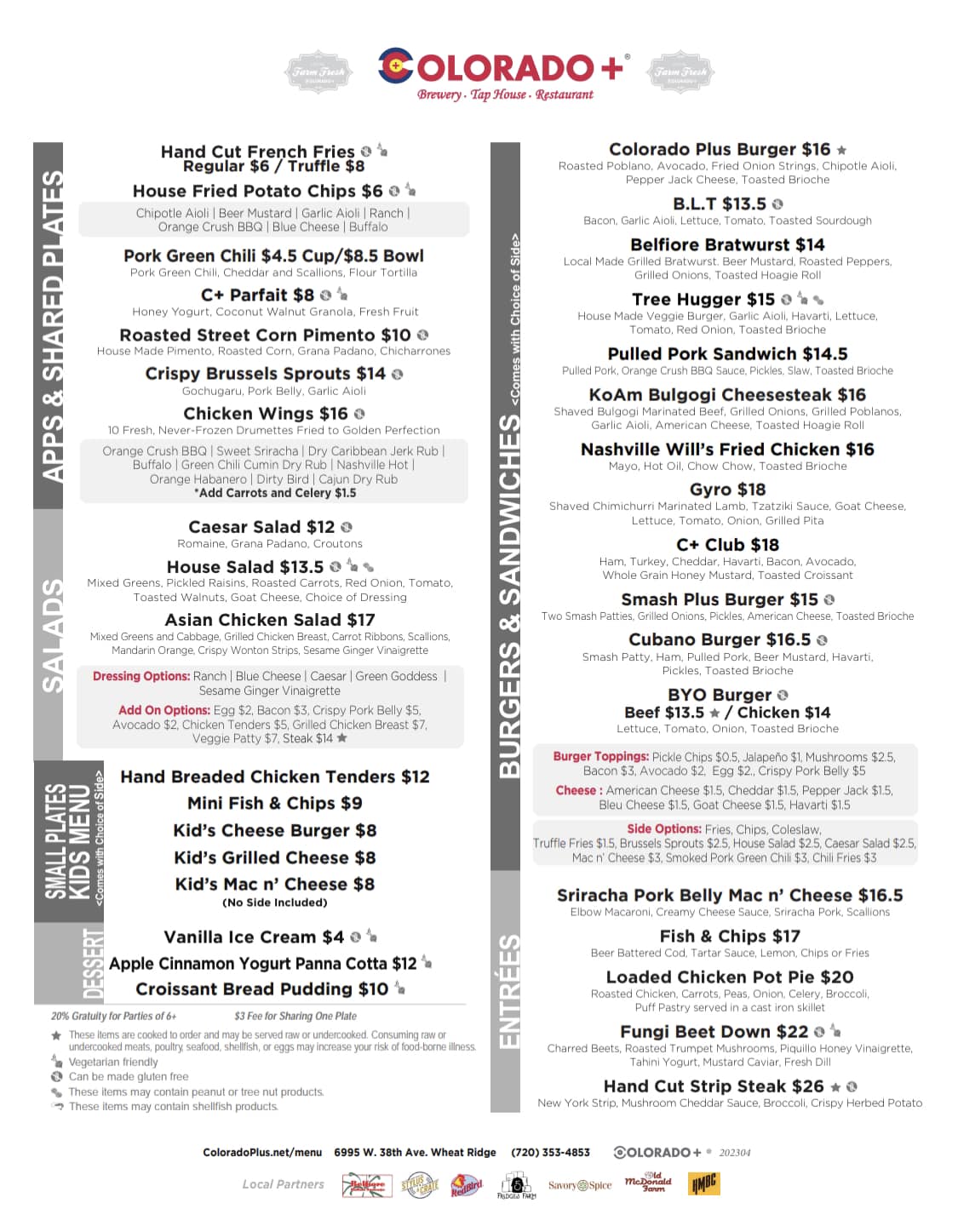 Colorado Plus - New menu arriving this Thursday April 6th.... | Facebook