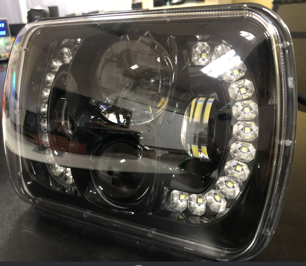DOT 80W 5X7 7x6 Inch LED Headlight Hi/Lo Beam DRL For Chevy Corvette 1984-1996
