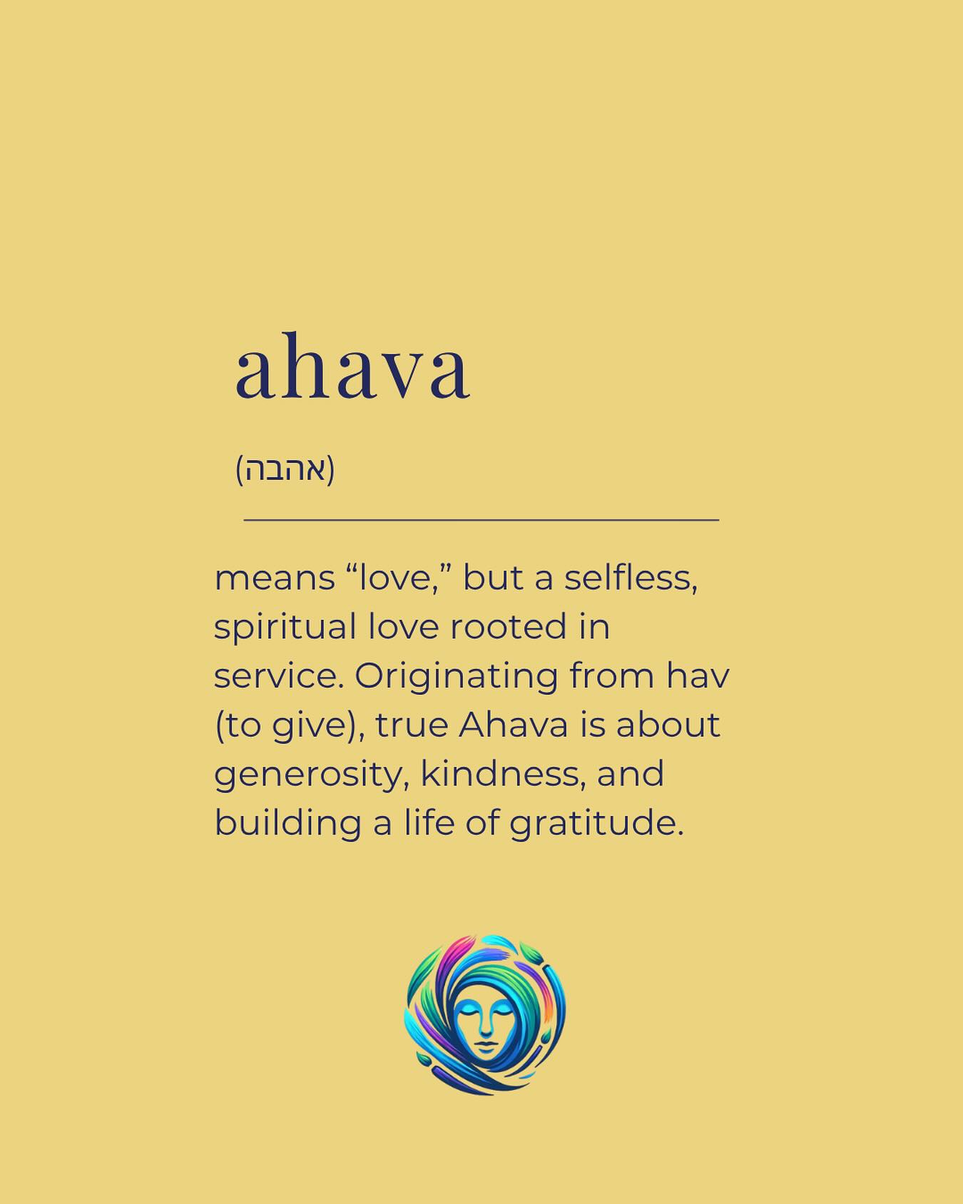 Darash - Ahava isn’t just love - it’s love in action. Rooted in the ...
