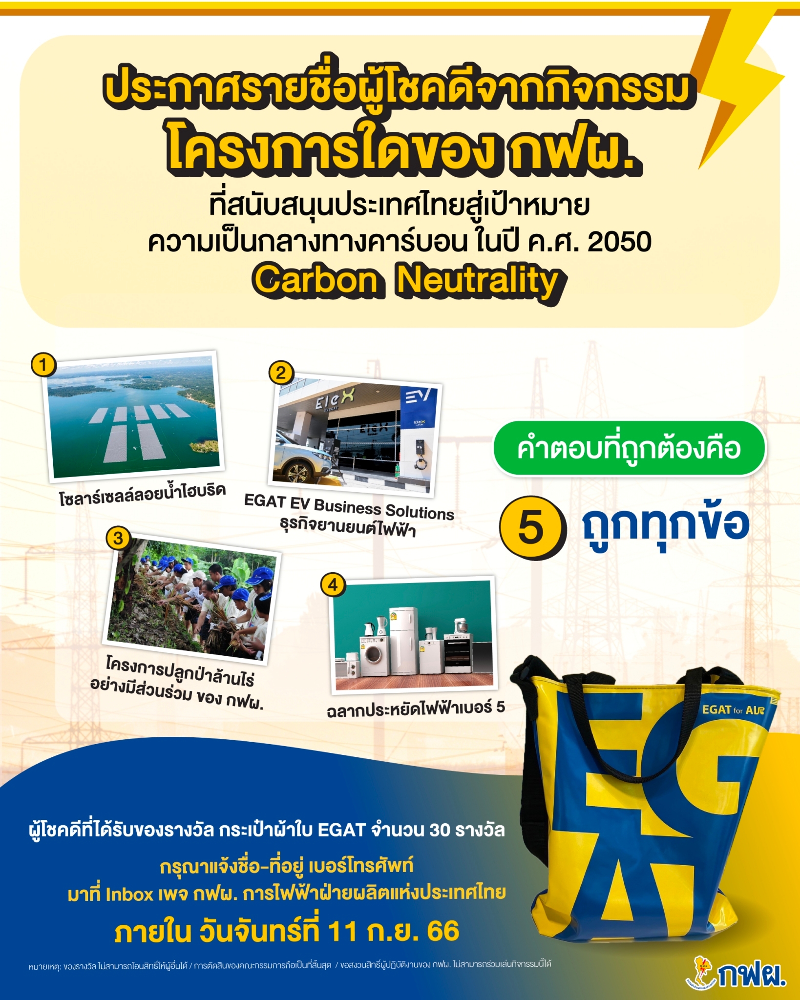 🎉... - กฟผ. การไฟฟ้าฝ่ายผลิตแห่งประเทศไทย | Facebook