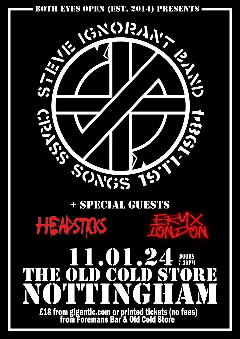 レア CRASS Steve Ignorant Band 日本未発売 Steve Ignorant official