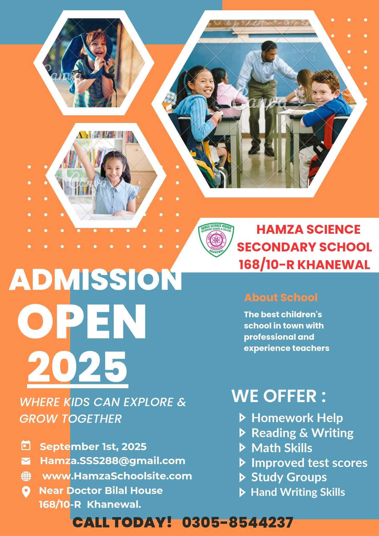 Hamza Science Secondary School 168/10-R Khanewal