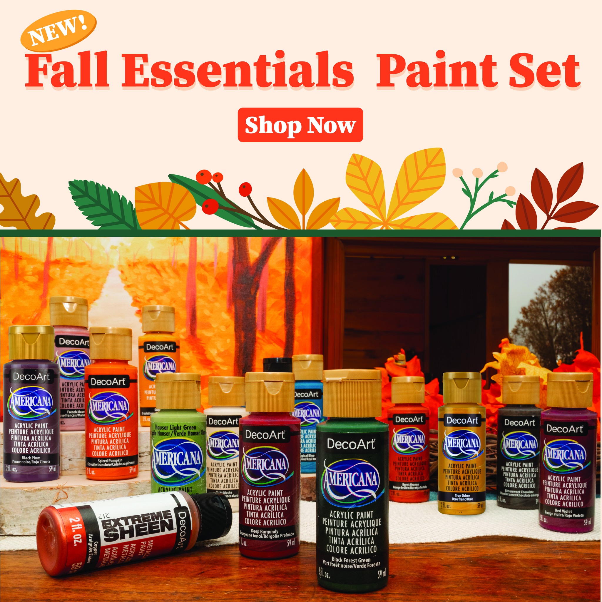 DecoArt - Introducing the NEW Fall Essentials Paint Set! 🍂...
