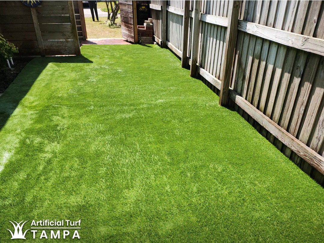 Artificial - 🌿 Say goodbye to patchy grass! This Tampa backyard just ...