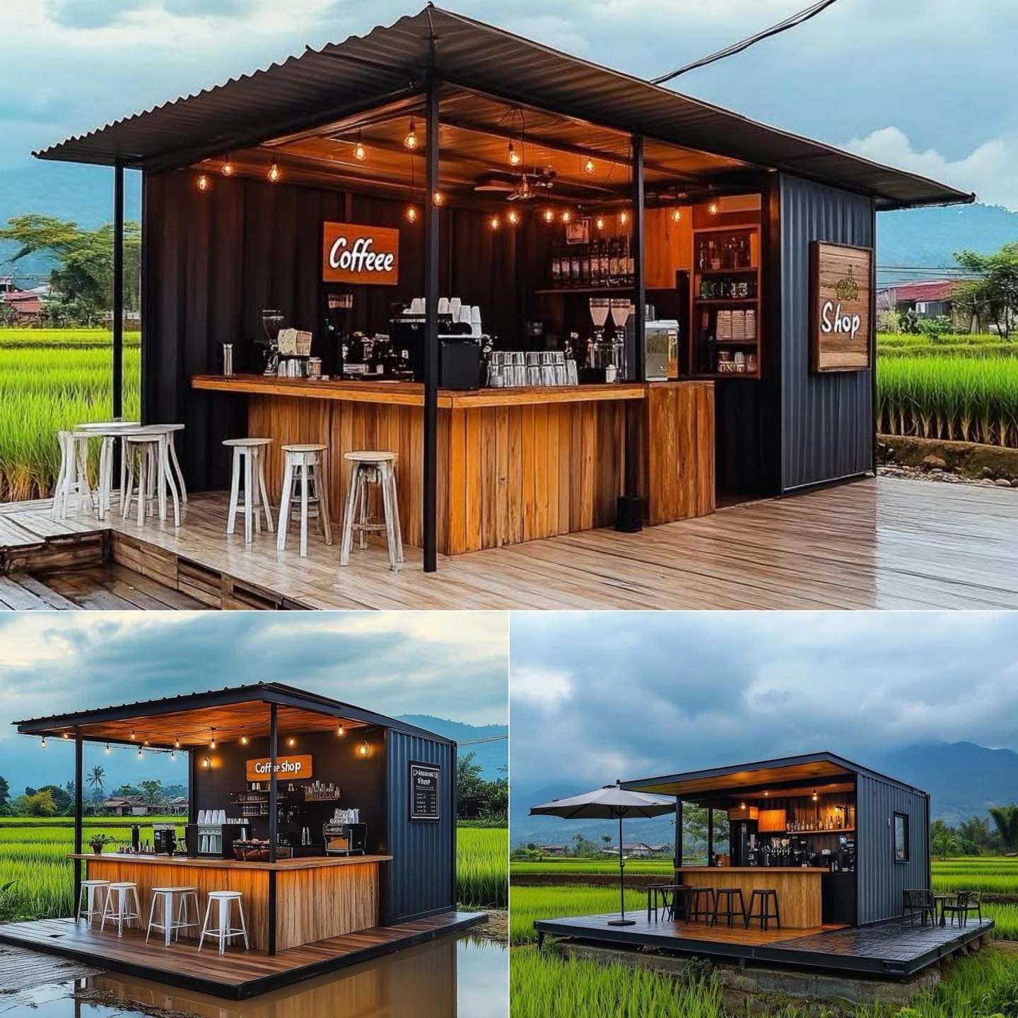 แบบบ้านสวย - ไอเดียร้านกาแฟสวยๆกลางทุ่งนา | Facebook