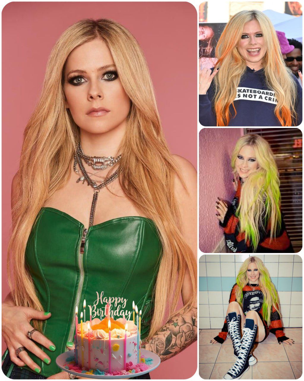 avril lavigne green dress made her first high-profile appearance in almost a year in time for her birthday, take a look… ⬇️ https://ebx.sh/bsuzaC NL_OFF THE SHOULDER