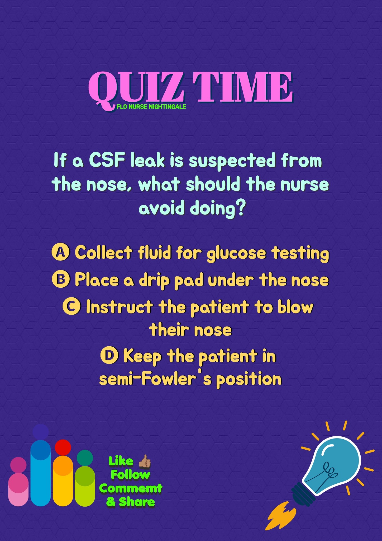 👃 Spotting a CSF leak... - Flo Nurse Nightingale | Facebook