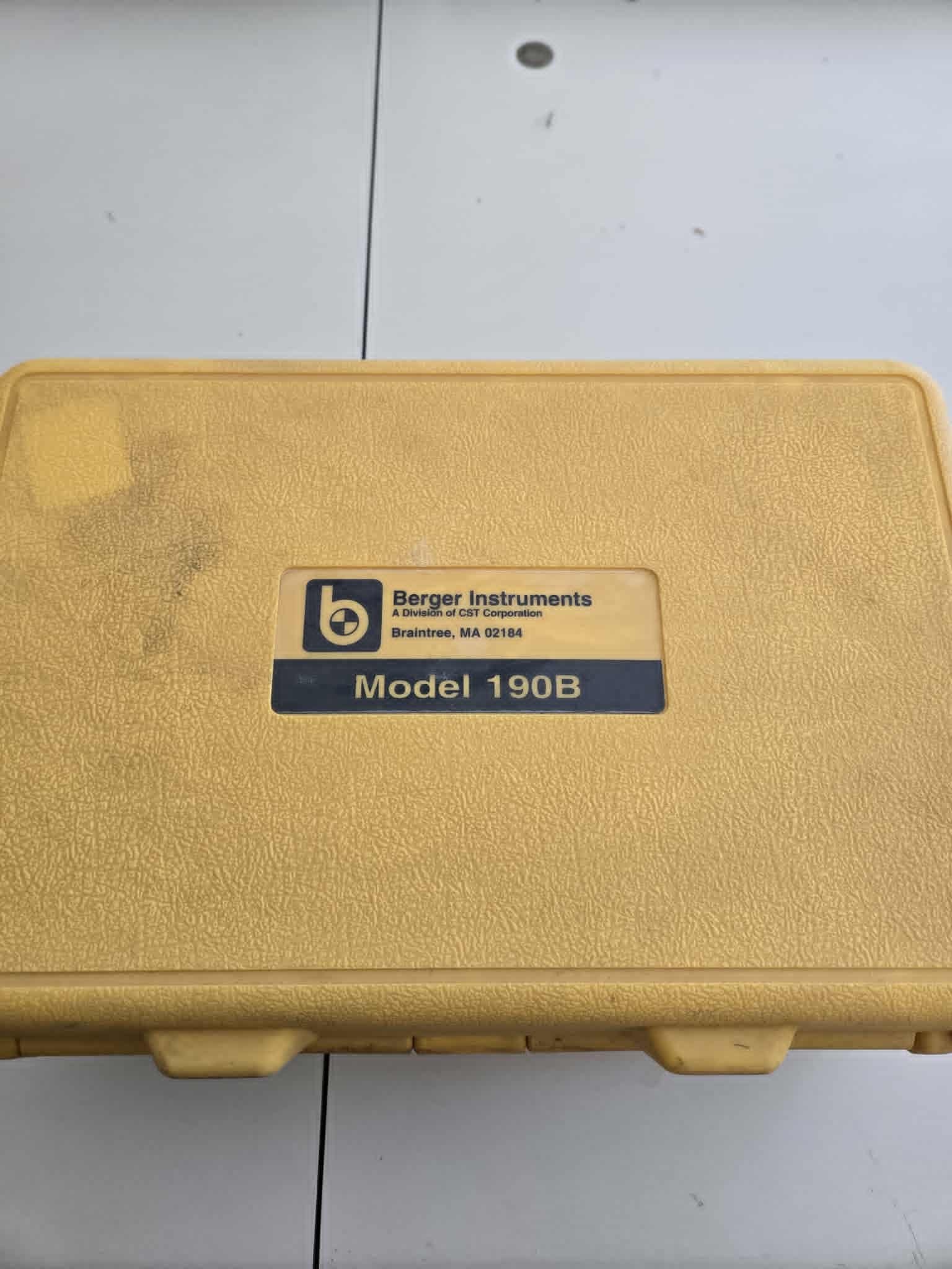Berger Instruments Model 190B Automatic Level w/ Tripod & Rod ...