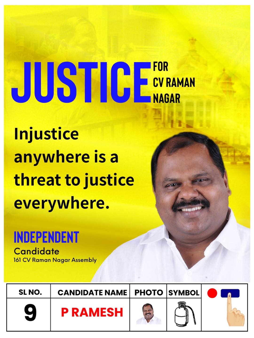 P Ramesh CV RamanNagar