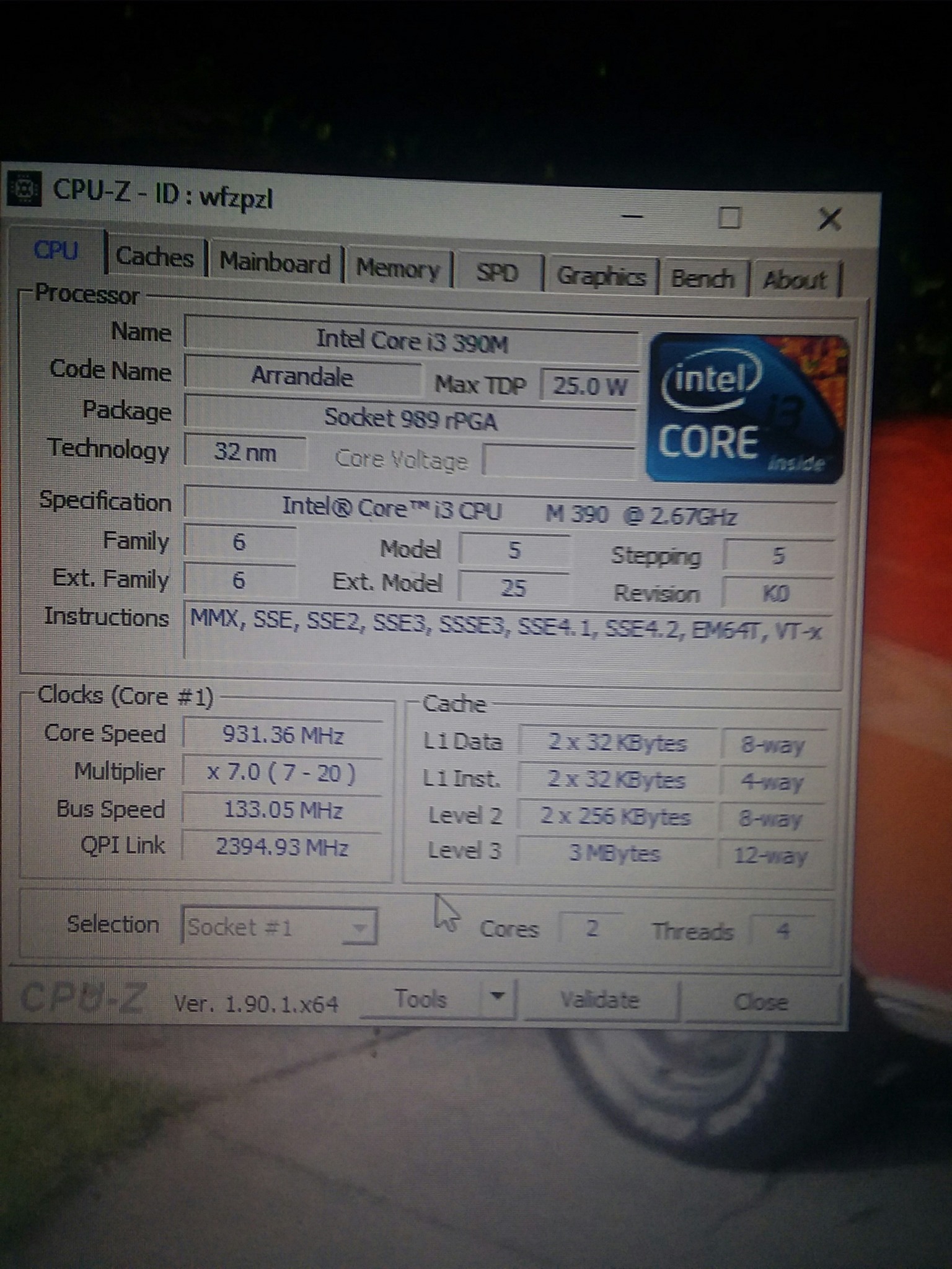 CPU-Z shows detailed information about your CPU, GPU, motherboard