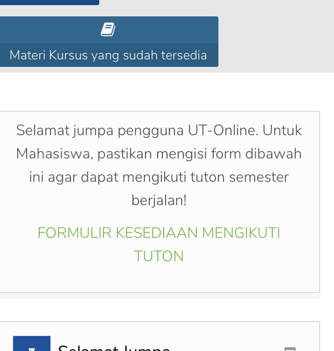 UT Samarinda - Sudahkah anda Login di elearning.ut.ac.id...