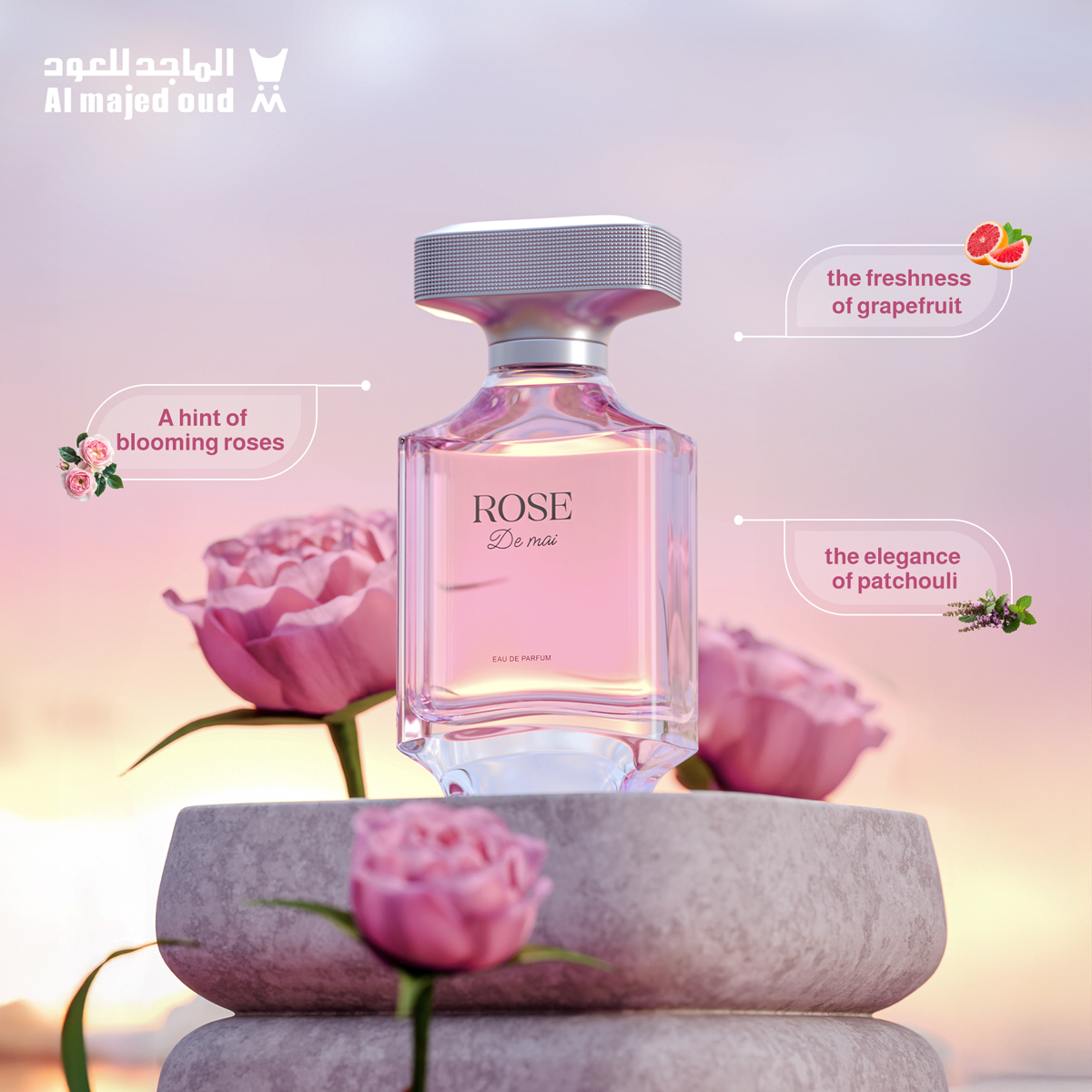 Soft roses , rich patchouli and fresh grapefruit ? #Rose_de_Mai 