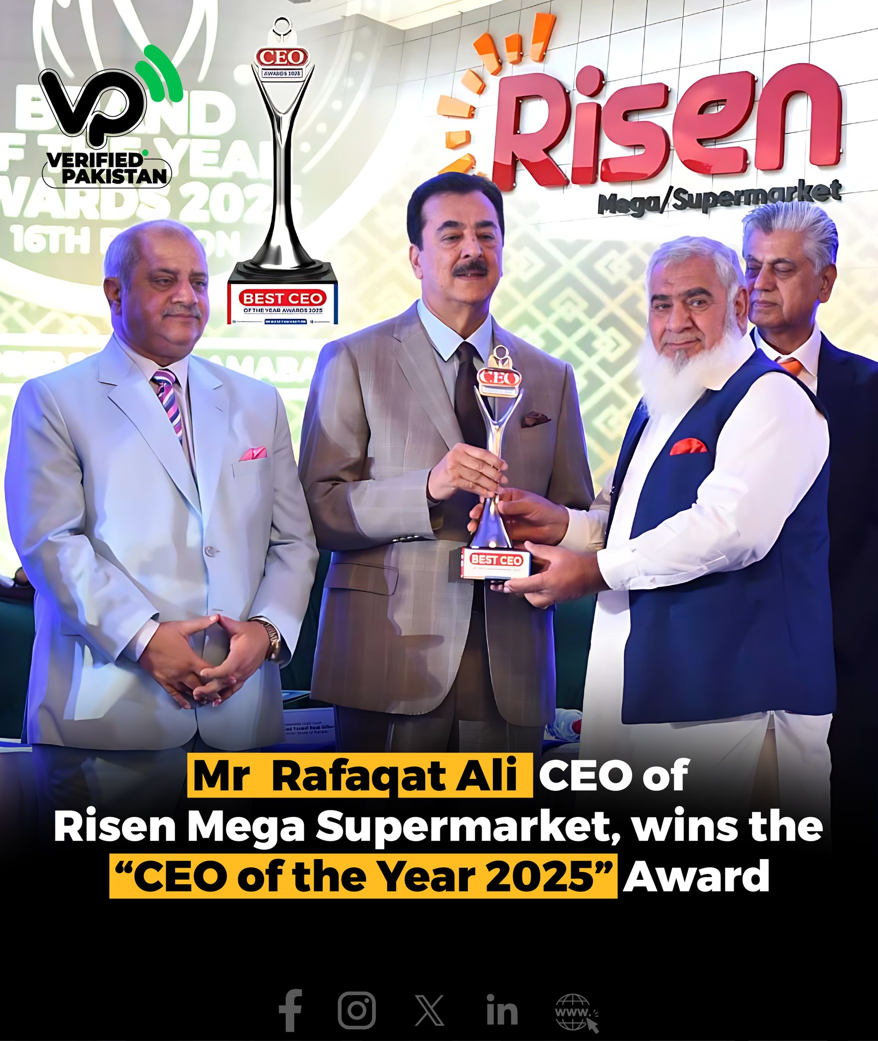 Verified - Mr. Rafaqat Ali CEO of Risen Mega Supermarket, has been ...