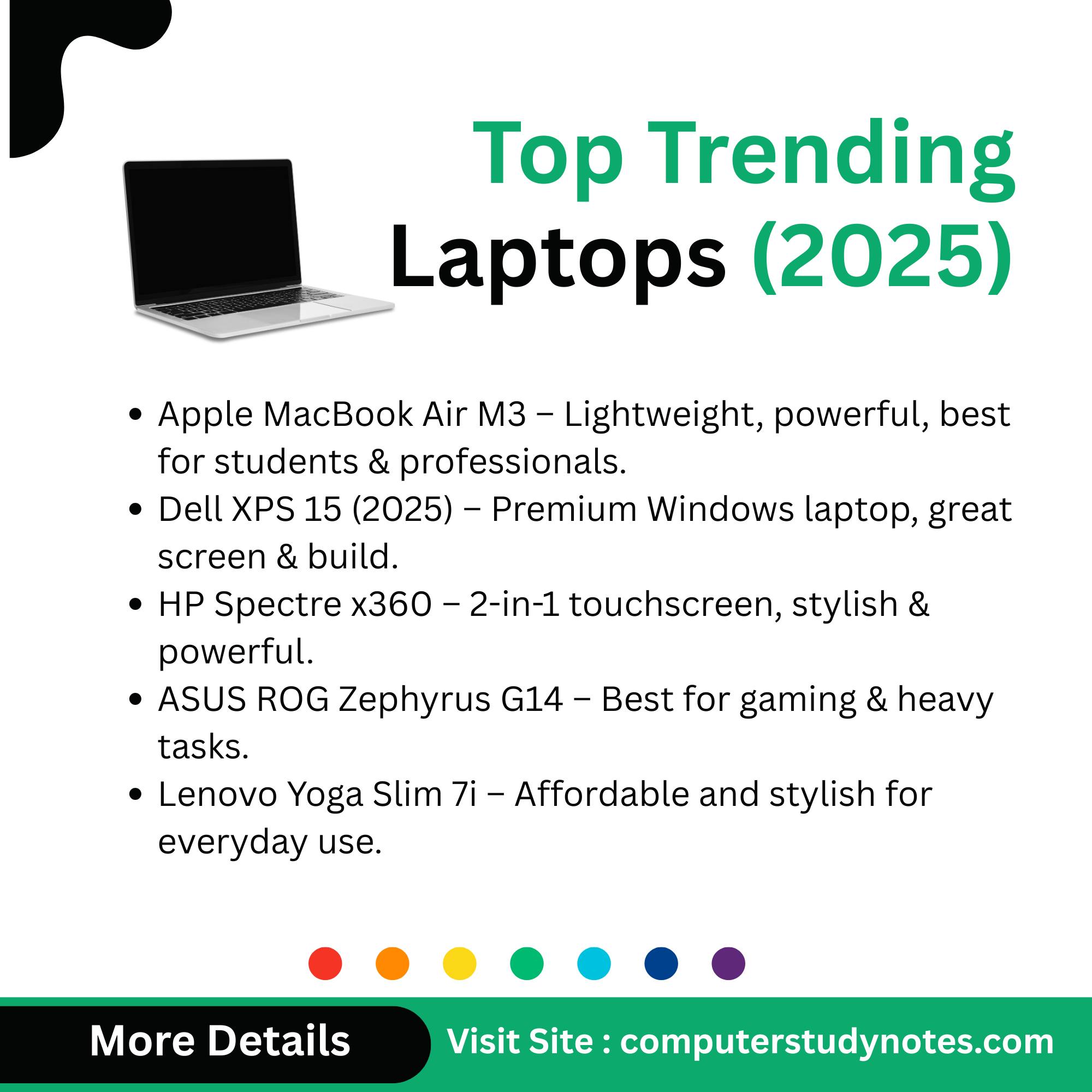 🔥 Top Trending Laptops (2025) Apple... - Computer Study Notes | Facebook