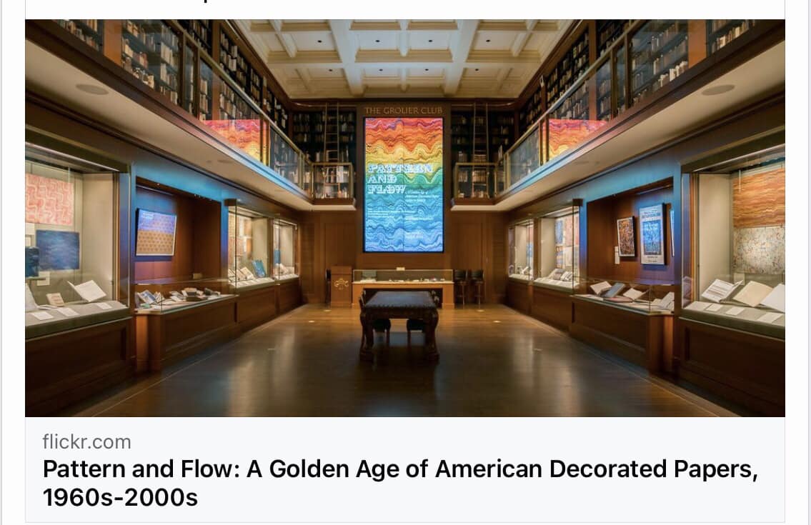Pattern and Flow Exhibition at the Grolier Club