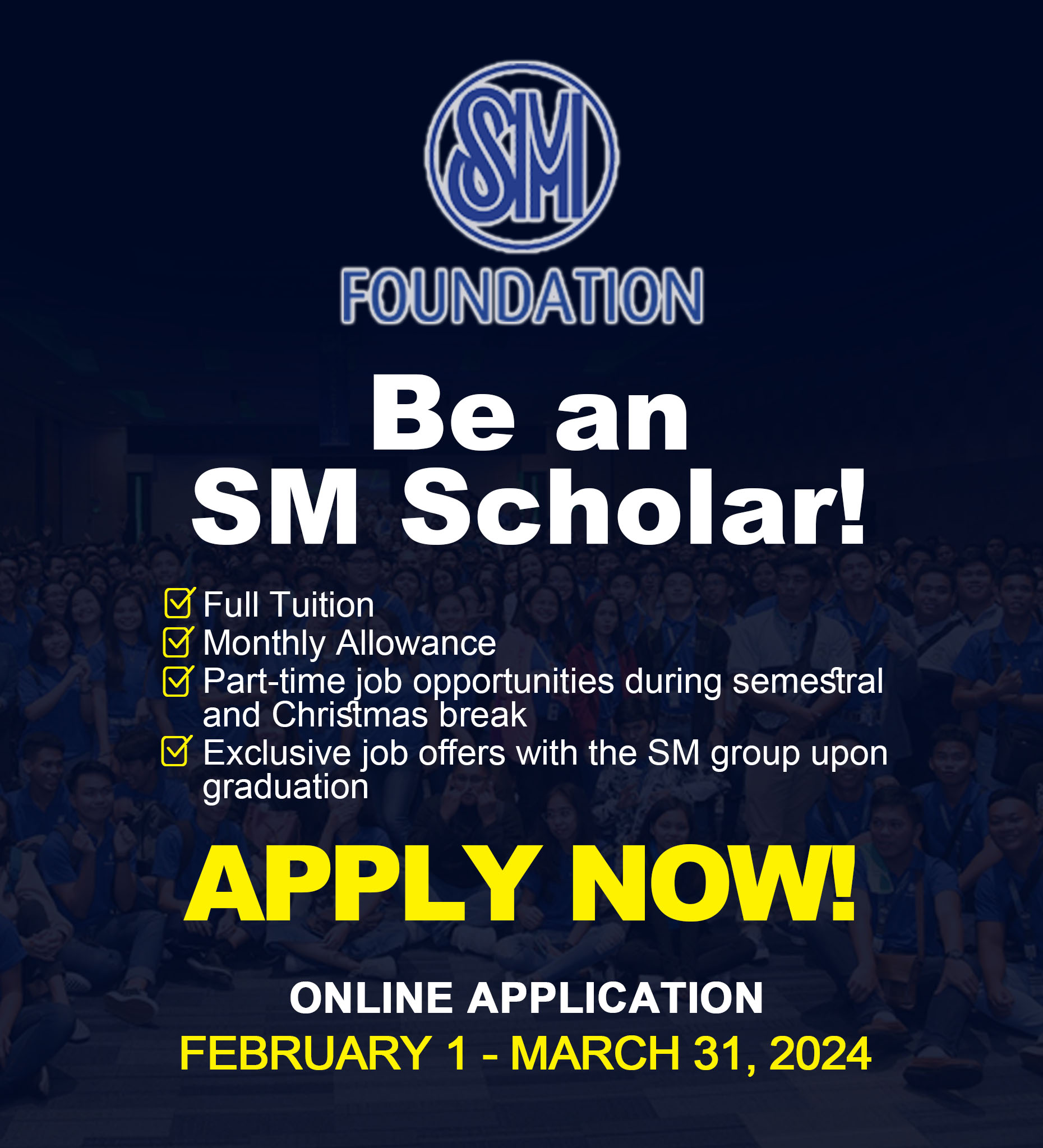 Civil - Good news aspiring SM scholars! You may now register for the SM ...