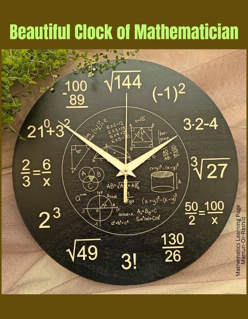 Beautiful Clock of Mathematician... - Mathematics Learning | Facebook