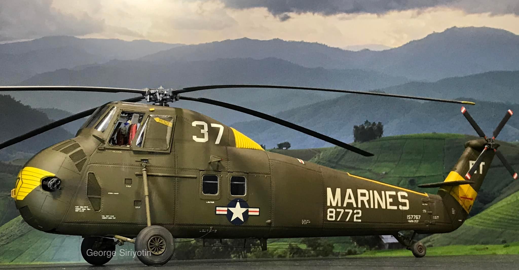 My very very old built, Revell 1/48 Sikorsky H-34…