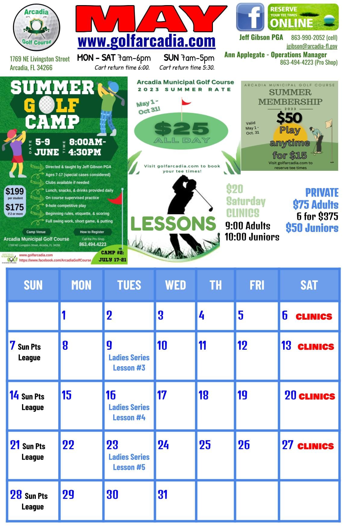 Check out summer rates and... - Arcadia Municipal Golf Course | Facebook