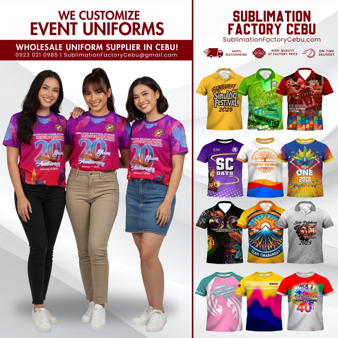 Sublimation - 𝗪𝗛𝗢𝗟𝗘𝗦𝗔𝗟𝗘 𝗨𝗡𝗜𝗙𝗢𝗥𝗠 𝗦𝗨𝗣𝗣𝗟𝗜𝗘𝗥 𝗶𝗻 𝗖𝗲𝗯𝘂 𝗖𝗢𝗡𝗧𝗔𝗖𝗧 𝗨𝗦 𝗧𝗢𝗗𝗔𝗬! 📞 ...