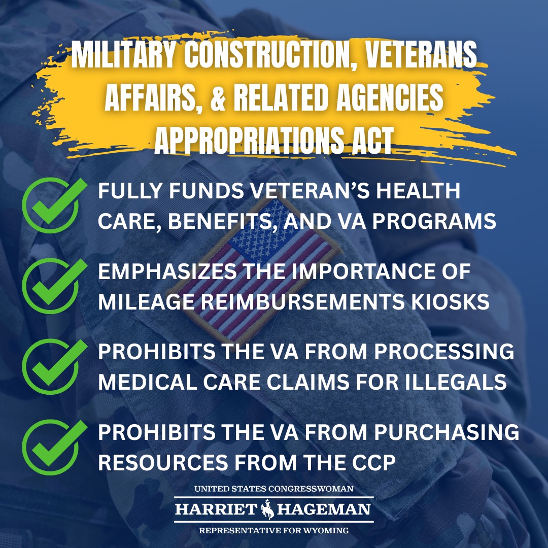 Rep. - The House just passed the 1st out of the 12 appropriations bills ...