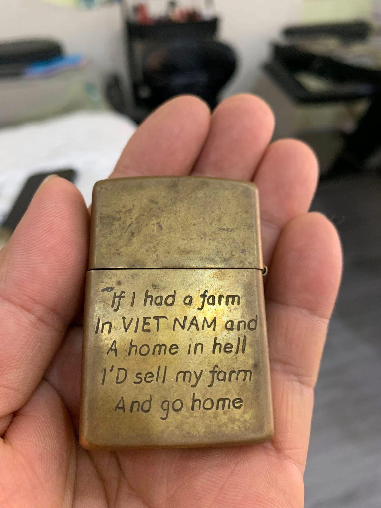 Zippo Lighter from American Soldier in Quang Tri, Vietnam War Era