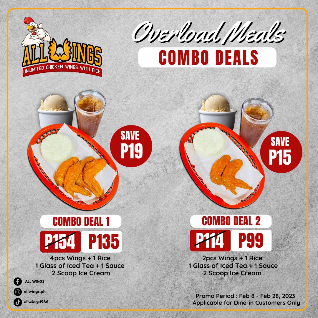 All Wings Overload Meals with ice... - Starmall EDSA - Shaw