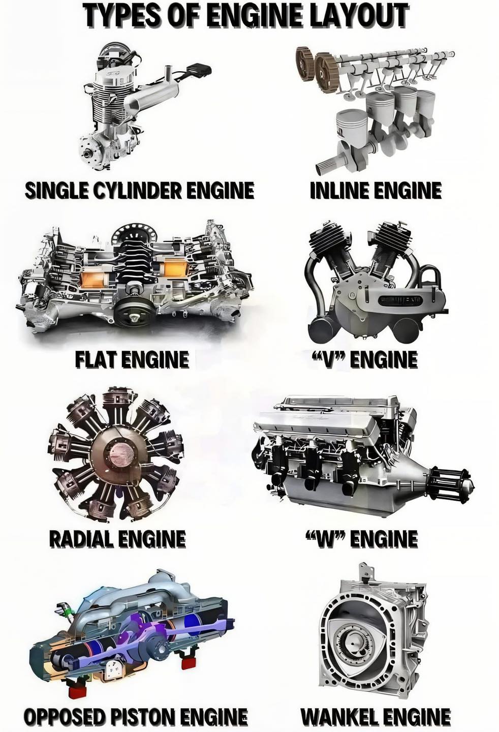 The Mechanical - TYPES OF ENGINE LAYOUT → TIPOS DE DISEÑO DE MOTOR 1 ...