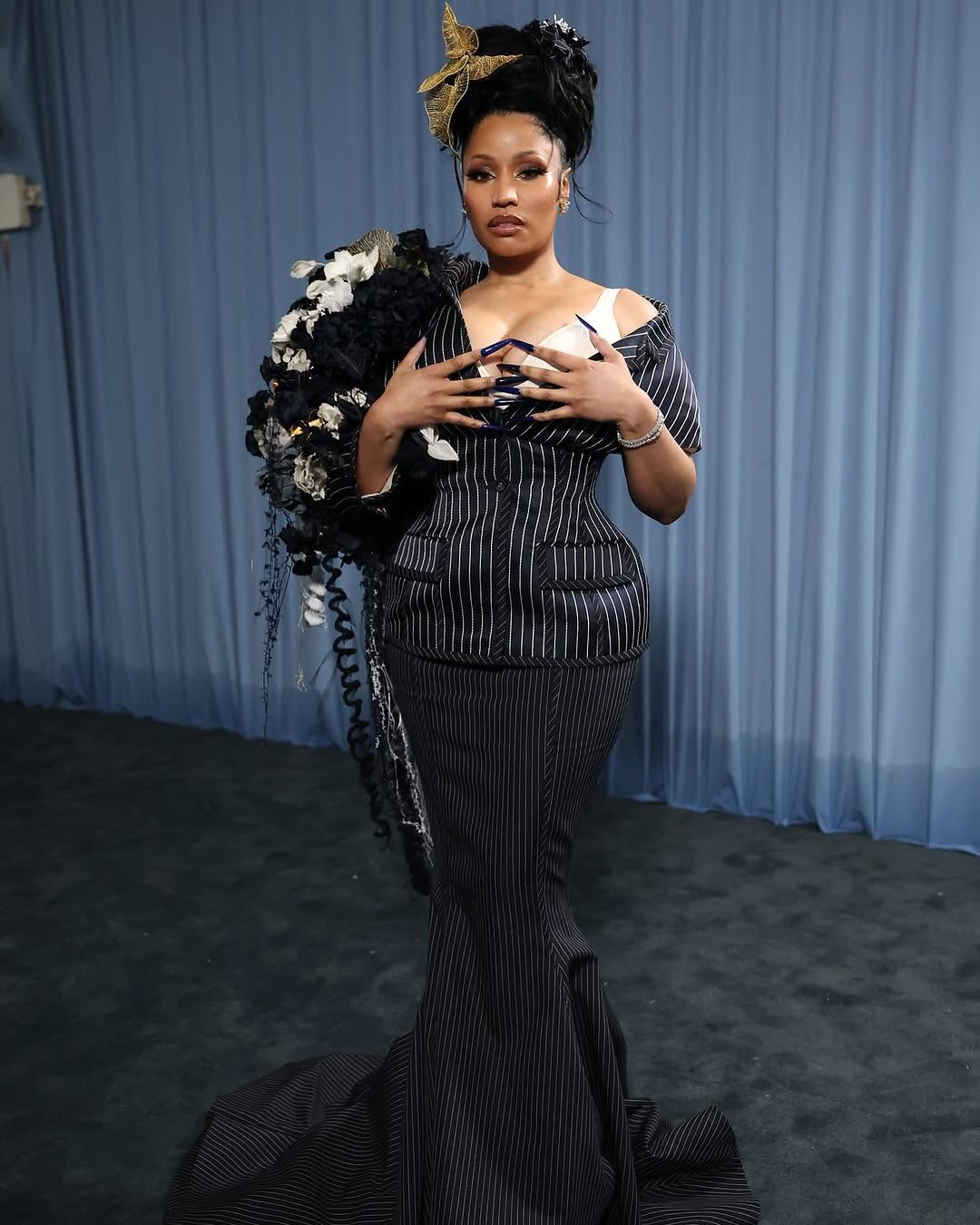 Nicki Minaj makes an appearance at the 2025 Met Gala. #MetGala2025