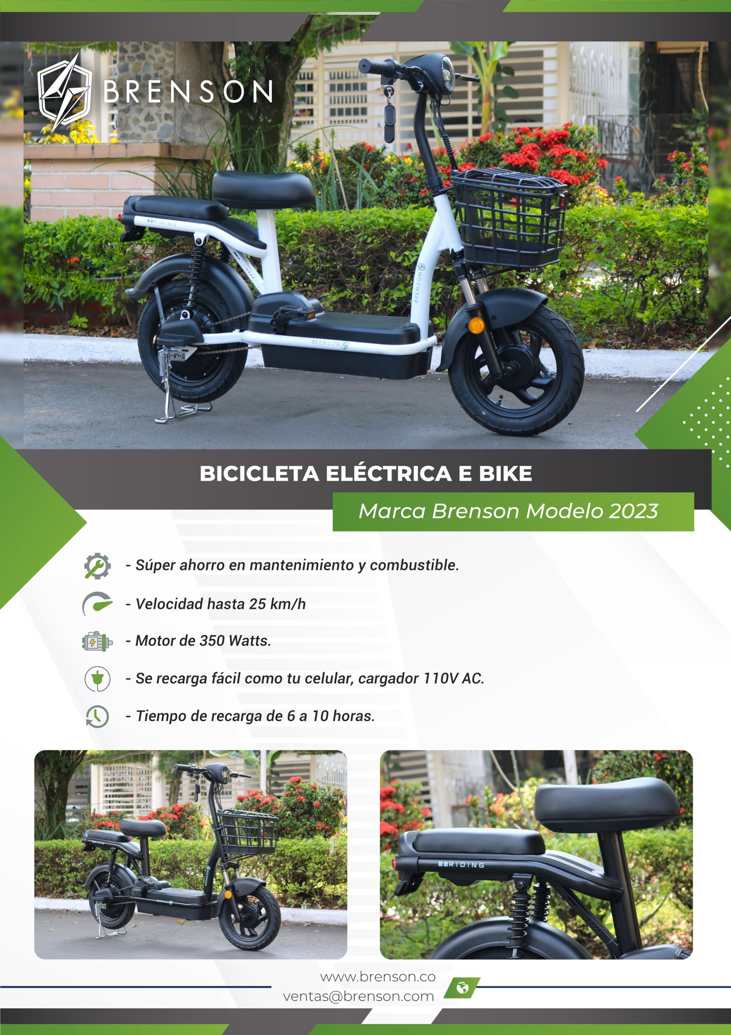 Brenson - 🛵Bicicleta Eléctrica Brenson Ebike por solo... | Facebook
